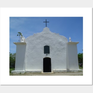 Facade of the Chapel of Saint John Batist Porto Seguro Brazil Posters and Art